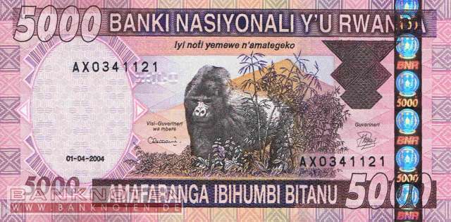 Ruanda - 5.000  Francs (#033a_UNC)