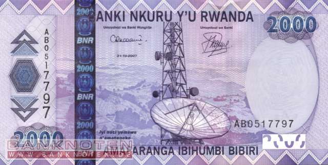 Ruanda - 2.000  Francs (#036_UNC)