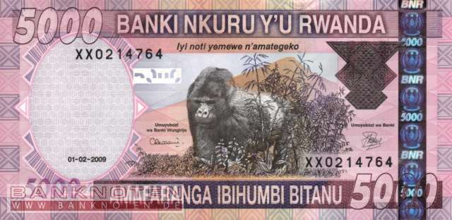 Ruanda - 5.000  Francs - Ersatzbanknote (#037R_UNC)