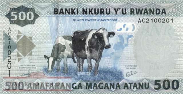 Rwanda - 500  Francs (#038_UNC)