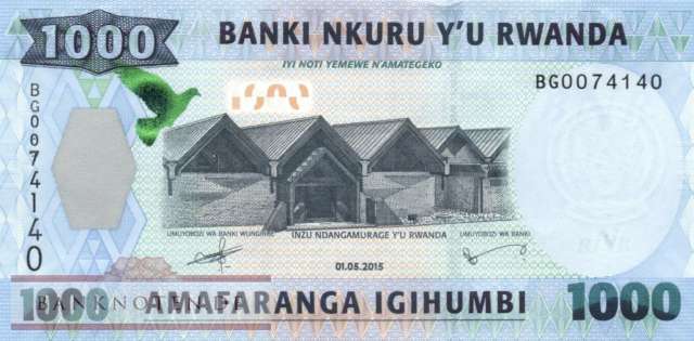 Ruanda - 1.000  Francs (#039a_UNC)