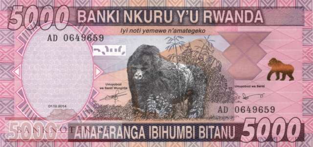 Rwanda - 5.000  Francs (#041_UNC)