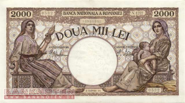 Romania - 2.000  Lei (#053a-1_XF)