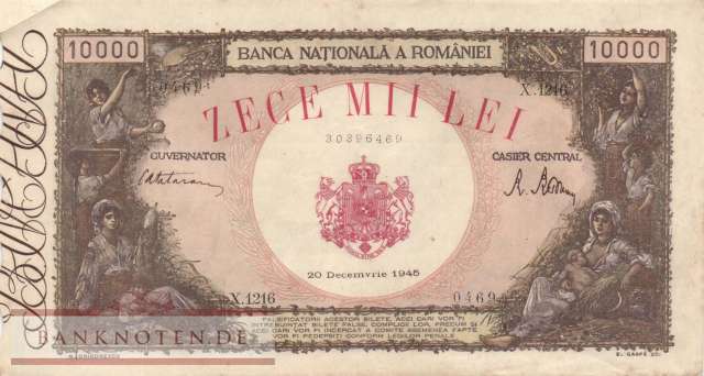 Romania - 10.000  Lei (#057a-2_VF)