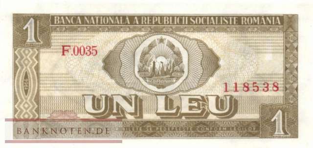 Rumänien - 1  Leu (#091a-2_UNC)