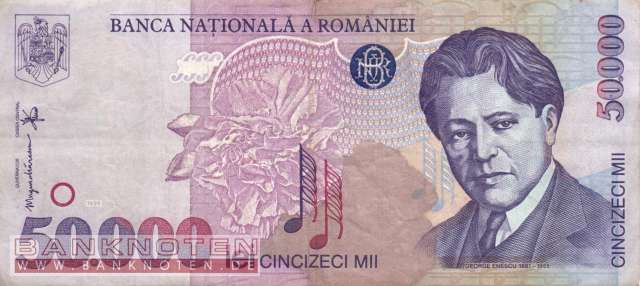 Rumänien - 50.000  Lei (#109Aa_VF)