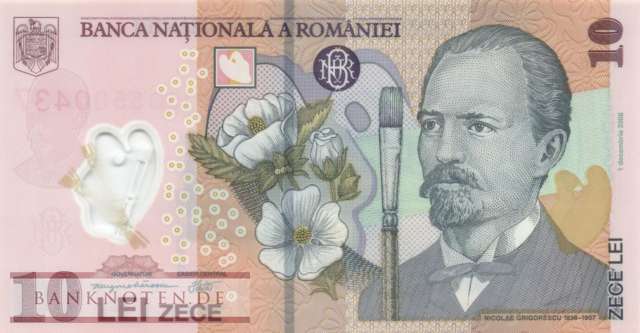 Rumänien - 10  Lei (#119g_UNC)