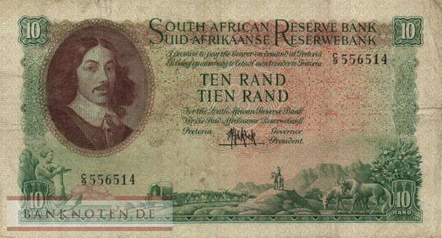 South Africa - 10  Rand (#106a_F)