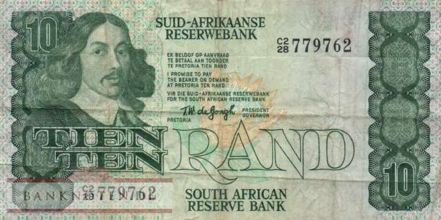 South Africa - 10  Rand (#120a_F)