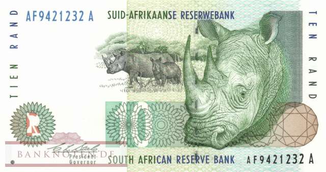 Südafrika - 10  Rand (#123a_UNC)