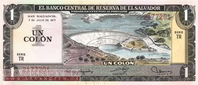 El Salvador - 1  Colon (#125a-77_UNC)