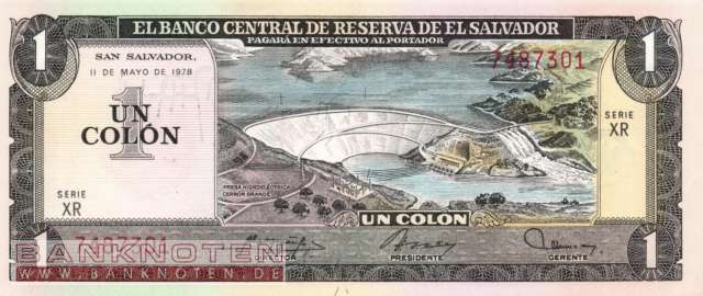El Salvador - 1  Colon (#125a-78_UNC)