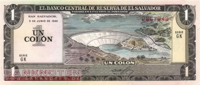 El Salvador - 1  Colon (#133Aa_UNC)