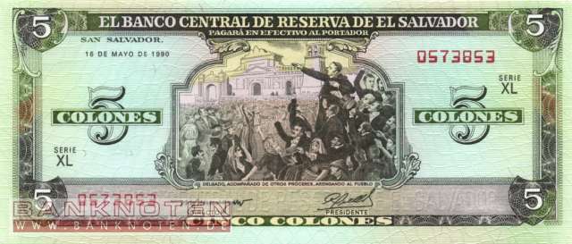 El Salvador - 5  Colones (#138a_UNC)