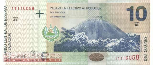 El Salvador - 10  Colones (#148b_UNC)
