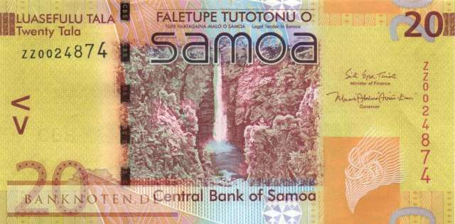 Samoa - 20  Tala - Replacement (#040cR_UNC)