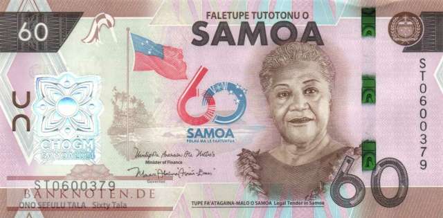 Samoa - 60  Tala - mmemorative with folder (#055F_UNC)