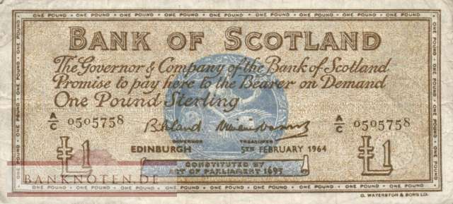 Scotland - 1  Pound (#102a-64_F)