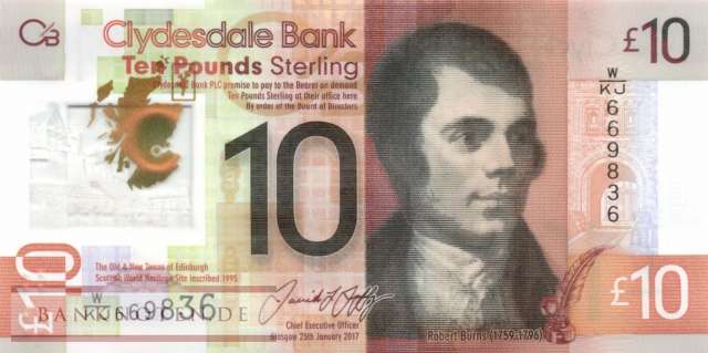 Scotland - 10  Pounds (#229Qa_UNC)