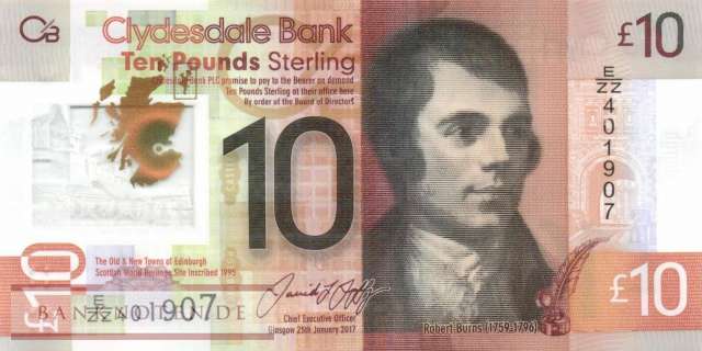 Schottland - 10  Pounds - Ersatzbanknote (#229Qr_UNC)