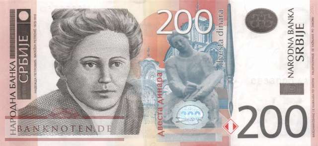Serbien - 200  Dinara (#058b_UNC)