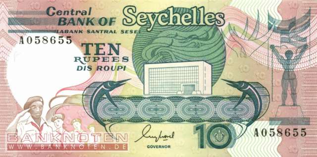 Seychellen - 10  Rupees (#032_UNC)