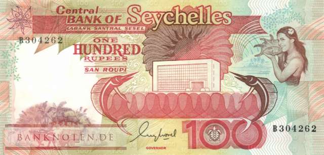 Seychellen - 100  Rupees (#035_AU)