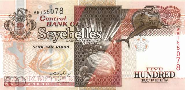 Seychellen - 500  Rupees (#041_UNC)