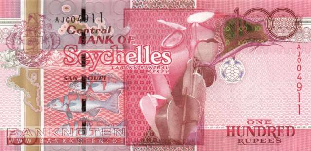 Seychellen - 100  Rupees (#044a_UNC)