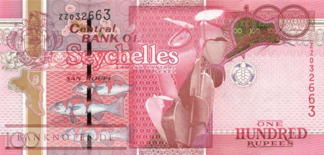Seychelles - 100  Rupees - Replacement (#044bR_UNC)