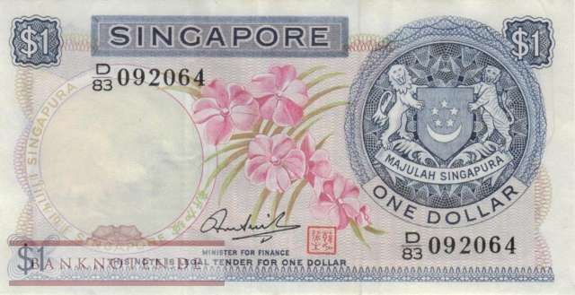 Singapur - 1  Dollar (#001d_VF)