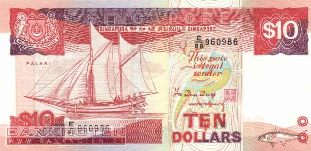 Singapur - 10  Dollars (#020_AU)