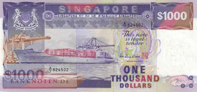 Singapur - 1.000  Dollars (#025b_XF)