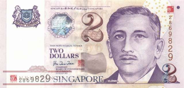 Singapur - 2  Dollars (#045_AU)