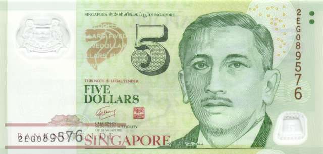 Singapur - 5  Dollars (#047a_UNC)