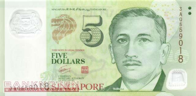 Singapur - 5  Dollars (#047b_UNC)