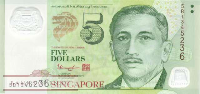 Singapur - 5  Dollars (#047f_UNC)