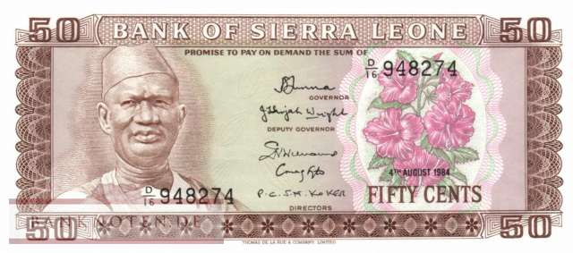 Sierra Leone - 50  Cents (#004e_UNC)