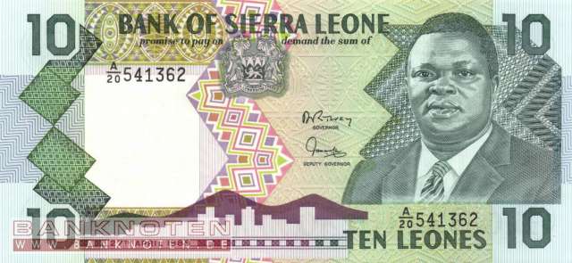 Sierra Leone - 10  Leones (#015_UNC)