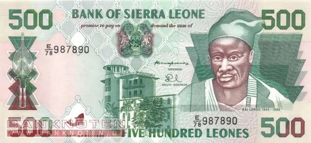 Sierra Leone - 500  Leones (#023a_UNC)