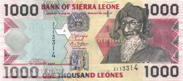 Sierra Leone - 1.000  Leones - Replacement (#024cR_UNC)