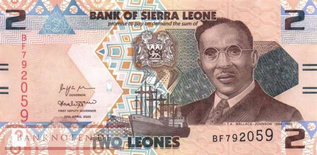 Sierra Leone - 2  Leones (#035a_UNC)