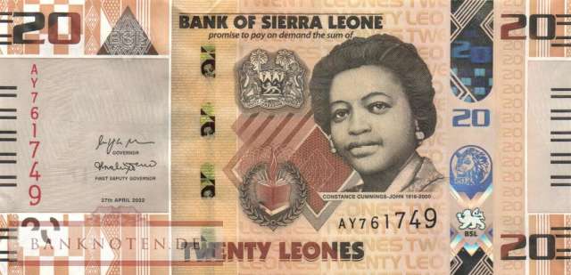 Sierra Leone - 20  Leones (#038a_UNC)
