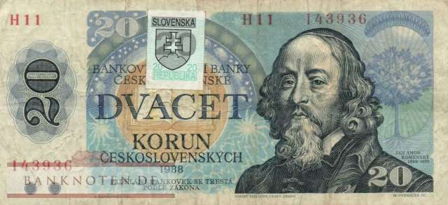 Slowakei - 20  Korun (#015_F)