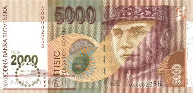 Slowakei - 5.000  Korun - Millenium (#040_UNC)