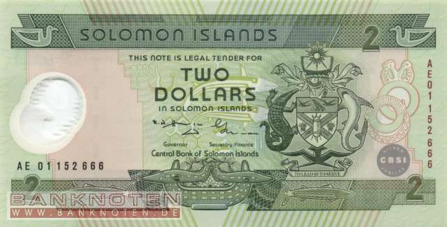 Solomon Islands - 2  Dollars (#023_UNC)