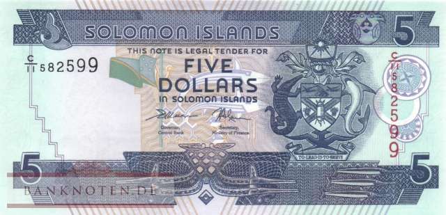 Salomonen - 5  Dollars (#026-U11_UNC)