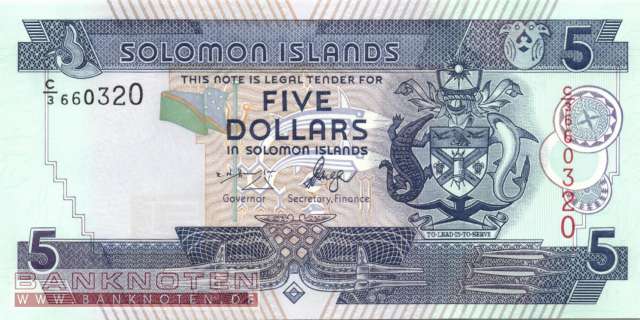 Salomonen - 5  Dollars (#026-U8_UNC)