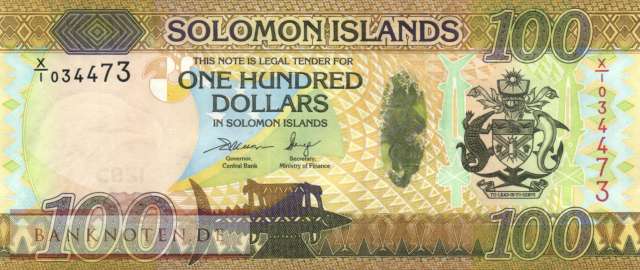 Salomonen - 100  Dollars - Ersatzbanknote (#036aR_UNC)