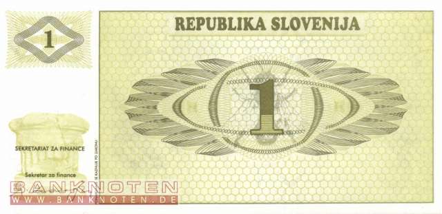 Slovenia - 1  Tolar (#001a_UNC)